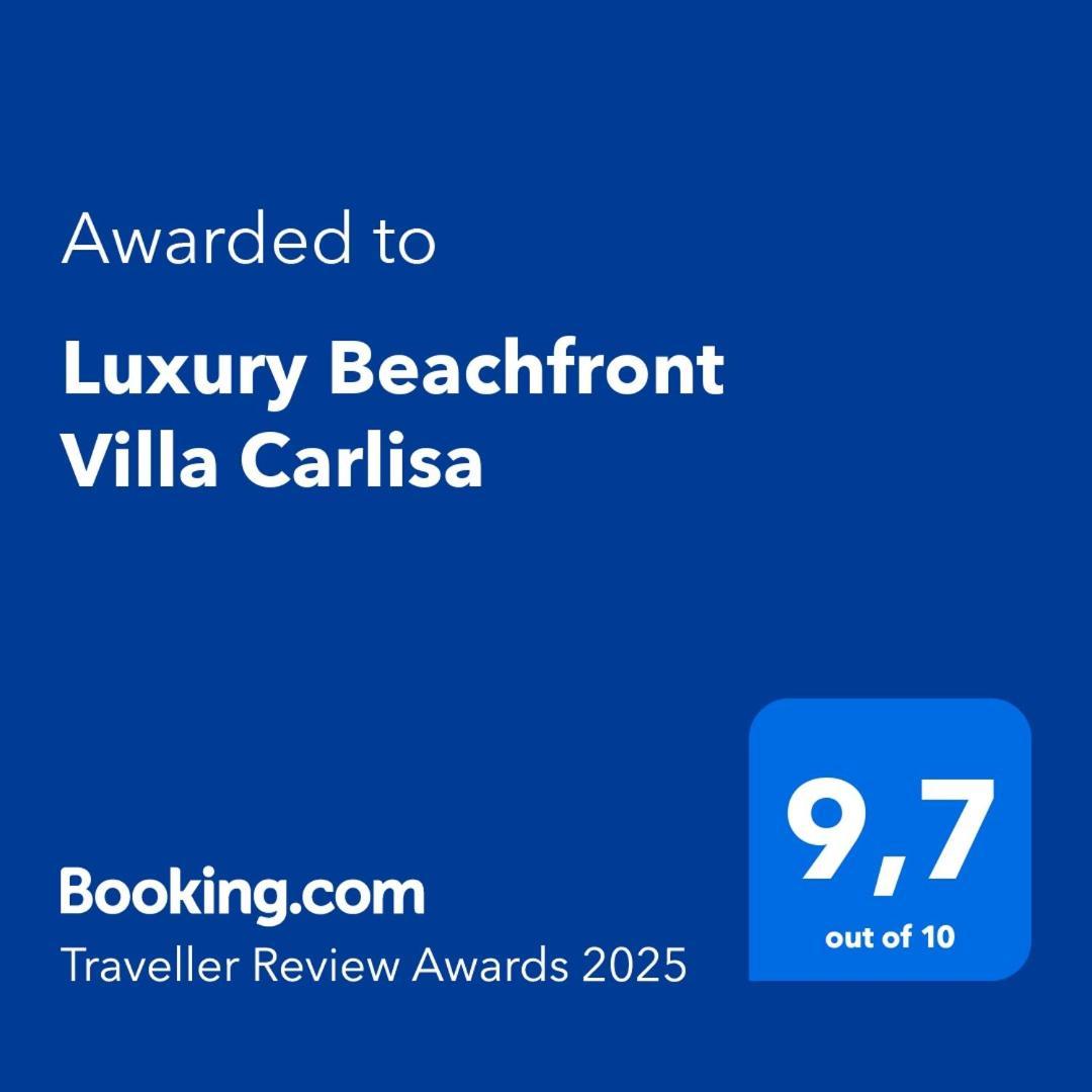 Luxury Beachfront Villa Carlisa Чіово Екстер'єр фото